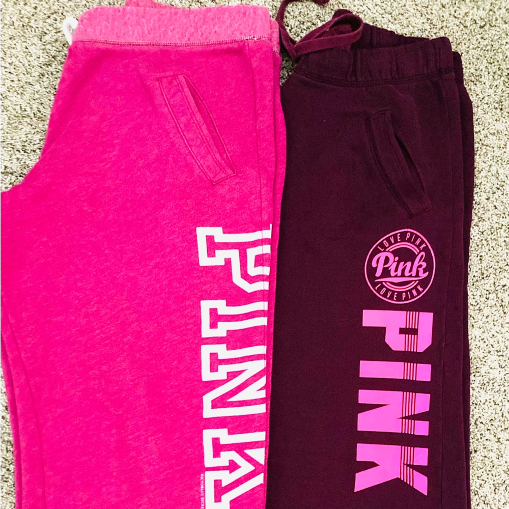 🌺SOLD🌺PINK-VS- Bundle-Two Boyfriend Sweatpants🌺